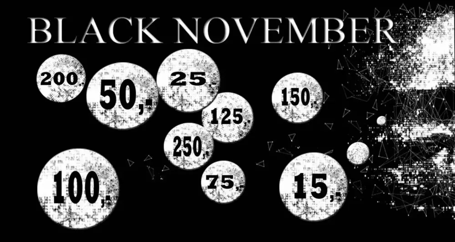 Black November - Black Friday - Store besparelser