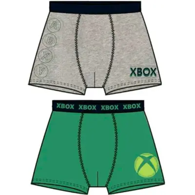 Xbox-Boxershorts-2-pak-Grå-Grøn-str.-8-10-år