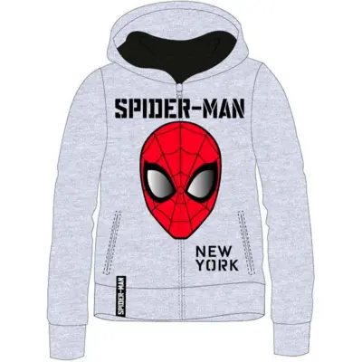 Spiderman-Hættetrøje-Grå-New-York-str.-4-12-år