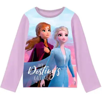 Disney-Frost-T-shirt-langærmet-lilla-str.-2-8-år.