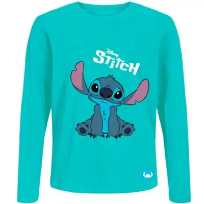 Lilo-og-Stitch-t-shirt-langærmet-turkis-2-8-år