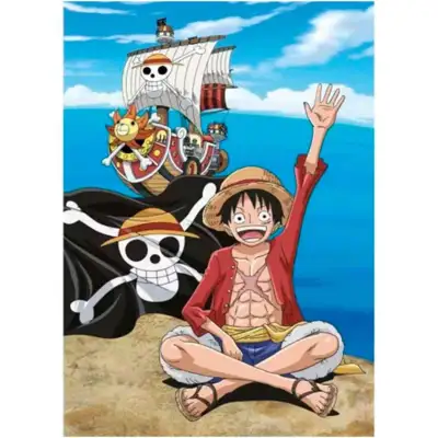 One-Piece-Tæppe-Fleece-100-x-140-Luffy