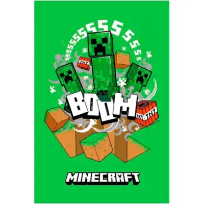 Minecraft-Tæppe-fleece-100-x-150-cm-Boom