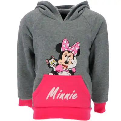 Minnie-Mouse-hættetrøje-grå-str.-92-128
