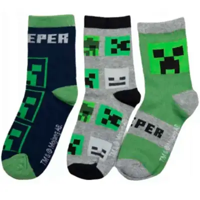 Minecraft-sokker-3-pak-Creeper-Mobs