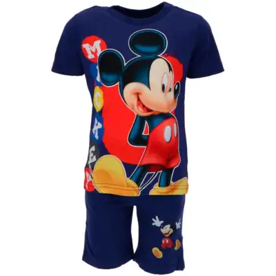 Mickey-Mouse-pyjamas-kort-navy-Happy
