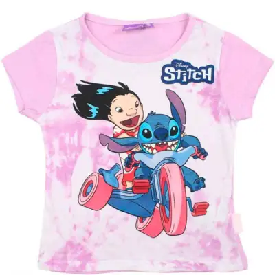 Lilo-og-Stitch-t-shirt-kortærmet-Lilla-3-8-år-race