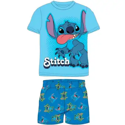 Lilo-og-Stitch-sommersæt-pyjamas-blå-2-8-år
