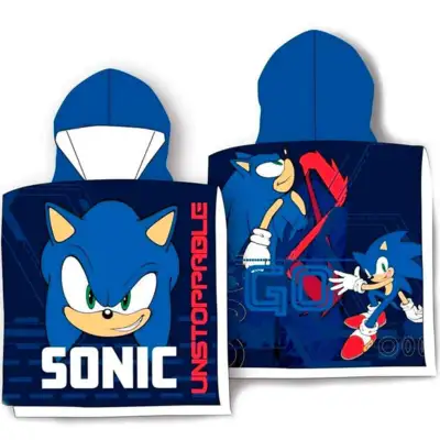 Sonic-the-hedgehog-poncho-55x100cm-Unstoppable