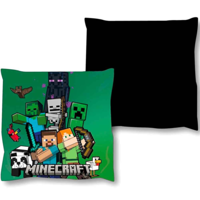 Minecraft-pude-40x40cm-Grøn-Sort