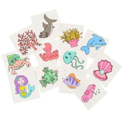 Sea-Animals-tatoveringer-4-x-4-cm-12-stk.