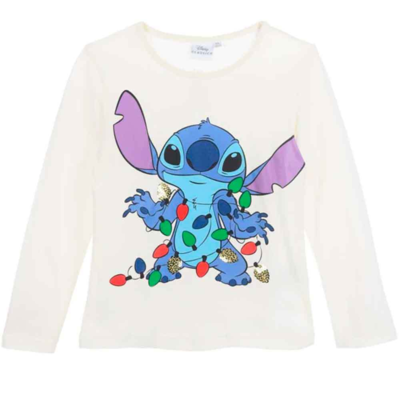 Lilo-og-Stitch-T-shirt-Langærmet-3-8-år-Merry-Christmas.