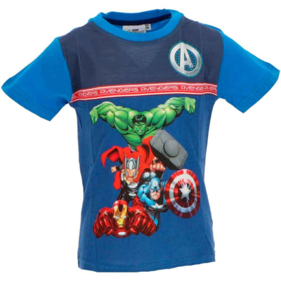 Marvel-Avengers-t-shirt-kortærmet-blå-3-8-år