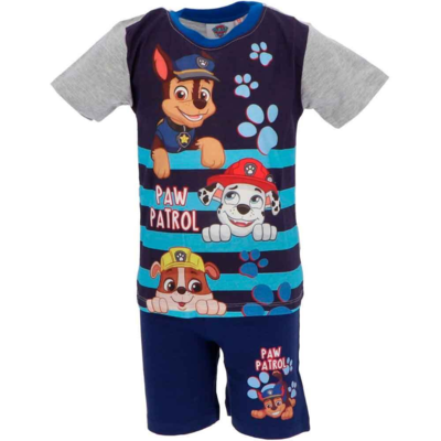 Paw-Patrol-sommerpyjamas-grå-blå-2-6-år