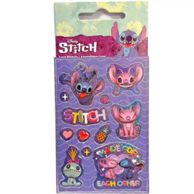 Lilo-og-Stitch-Holographic-Laser-sticker-sæt-1-ark.