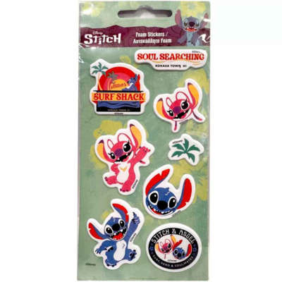 Lilo-og-Stitch-Skum-Klistermærker-1-ark-Surf-Shark