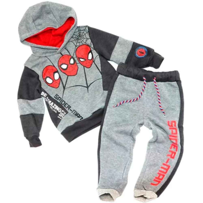 Spiderman-joggingdragt-grå-3-8-år-Be-Amazing.