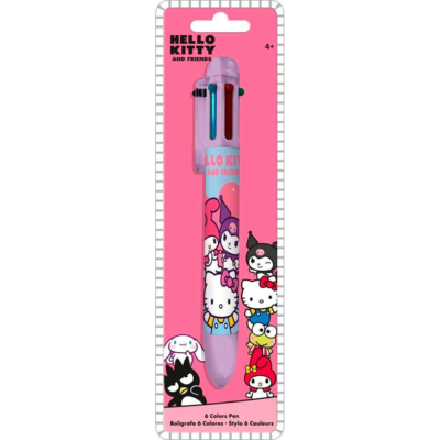 Hello-Kitty-Kuglepen-Multifarvede-6-farver.