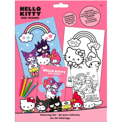 Hello-Kitty-Malebøger-2-stk-med-4-farver.