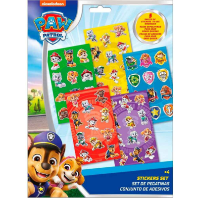 Paw-Patrol-Klistermærker-5-ark-Nickelodeon