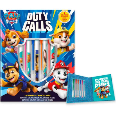 Paw-Patrol-Notesbog-med-6-gel-tuscher-Duty-Calls