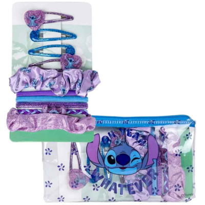Lilo-og-Stitch-Hårsæt-med-10-dele-Lilla.