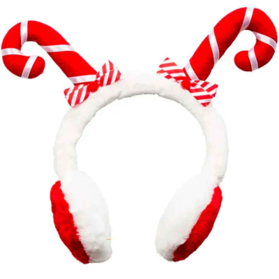 Jule-Ørevarmere-med-Julestokke-og-sløjfer.