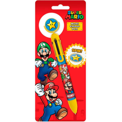 Super-Mario-kuglepen-med-6-farver-og-spinner.