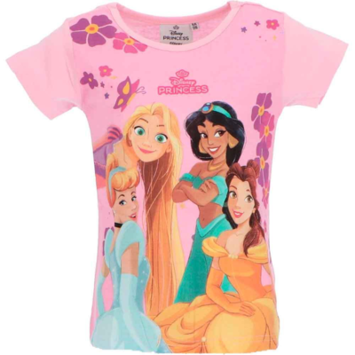 Disney-Princess-kortærmet-t-shirt-lyserød-str.-2-6-år