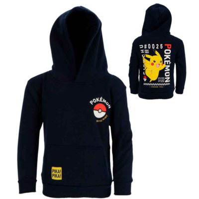 Pokemon-hættetrøje-Navy-til-børn-3-8-år