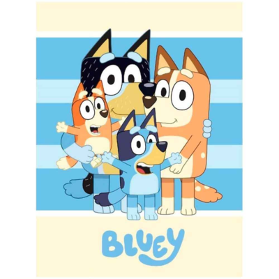Bluey-Tæppe-100x140cm-Family
