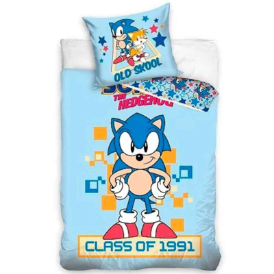 Sonic-The-Hedgehog-sengetøj-140x200cm-bomuld