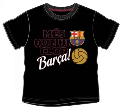 Flot Barcelona t-shirt i sort med teksten mere ind en klub