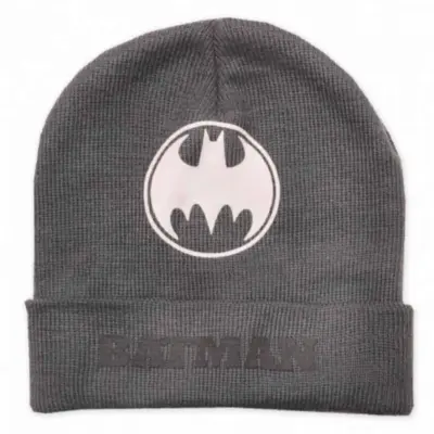 Batman hue med bat-logo i grå