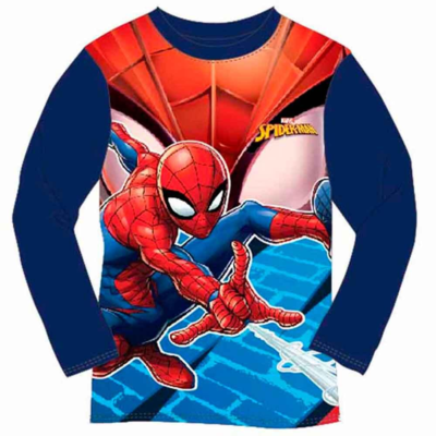 Langærmet Spiderman t-shirt blå