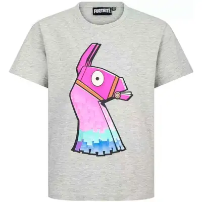 Fortnite t-shirt grå kort Llama
