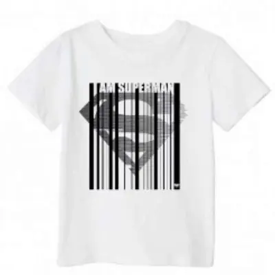 Superman kort t-shirt hvid