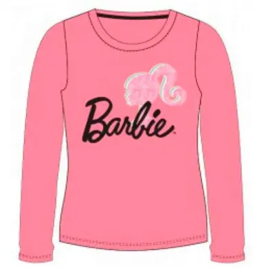 Barbie t-shirt med lange ærmer i lyserød