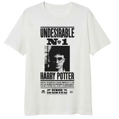 Harry Potter kort t-shirt hvid