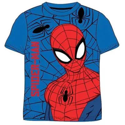Spiderman kort t-shirt blå