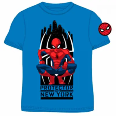 Spiderman kort t-shirt blå protector