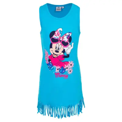 Minnie Mouse lyseblå kjole lang