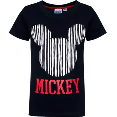 Mickey Mouse kort t-shirt sort
