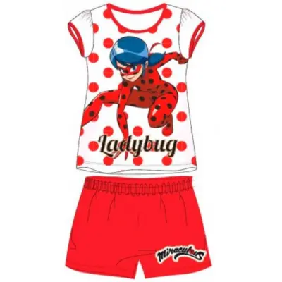 Ladybug sommer pyjamas rød