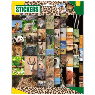 Sticker sæt med dyr 8 ark