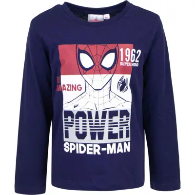 Spiderman langærmet t-shirt navy
