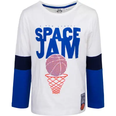 Space Jam T-shirt langærmet i hvid