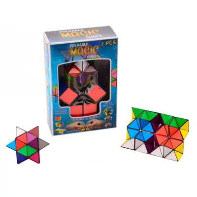 Magic cube foldable 2 pieces in box