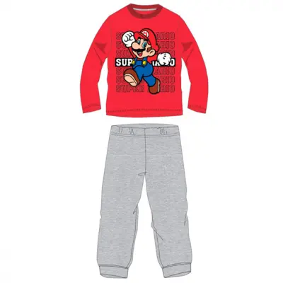 Super-Mario-pyjamas-Mario-rød-grå