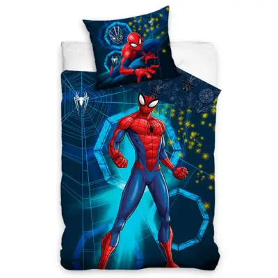 Spiderman sengetøj 140 x 200 hero power i bomuld